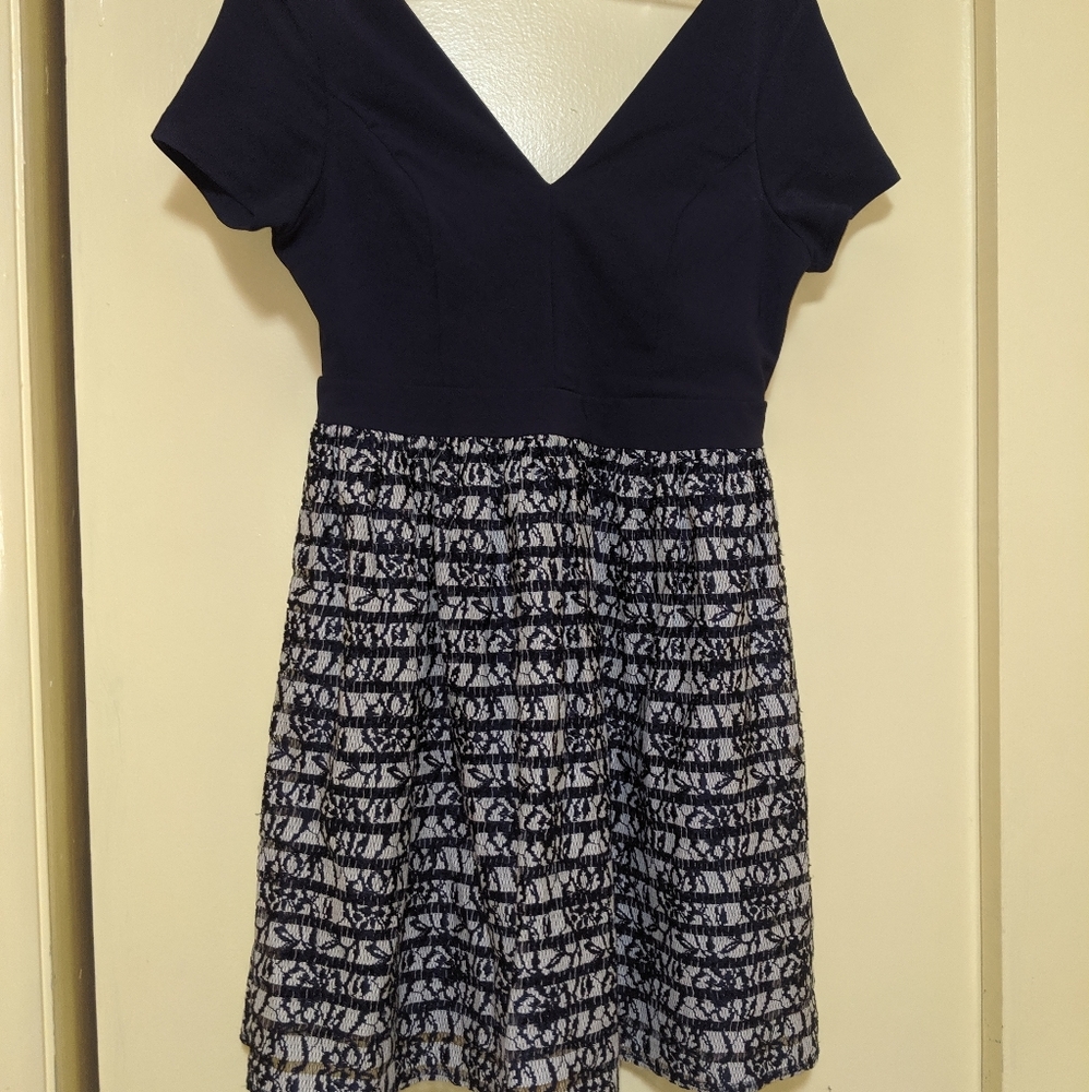 Fanchesca's off the shoulder Navy Lolita dress